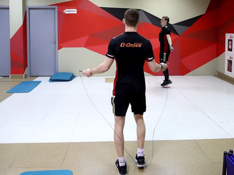 Раскатка «Авангарда» перед матчем с «Нефтехимиком»