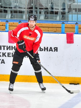 Раскатка "Авангарда" перед матчем с "Автомобилистом"