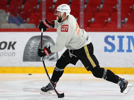 Тренировка «Авангарда» перед матчем в Екатеринбурге