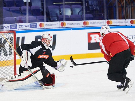 Раскатка "Авангарда" перед выездным матчем с "Ак Барсом"