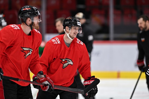 Раскатка «Авангарда» перед матчем с «Нефтехимиком»