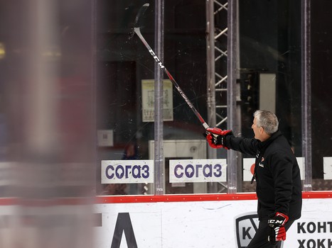 Раскатка «Авангарда» перед матчем с «Витязем»