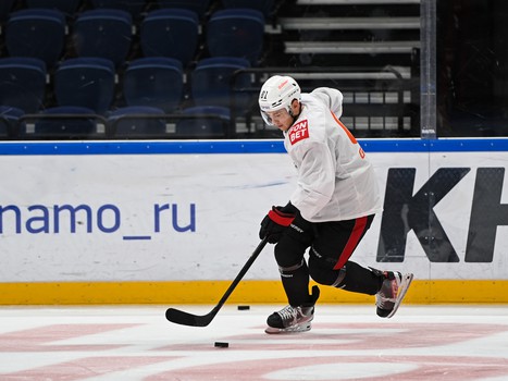 Раскатка «Авангарда» перед выездным матчем с московским «Динамо»