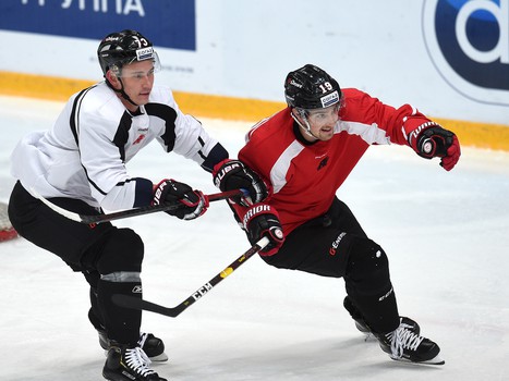 Раскатка «Авангарда» перед матчем с рижским «Динамо»