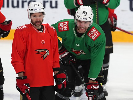 Тренировка «Авангарда» перед вторым матчем серии в Магнитогорске