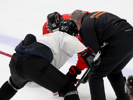 Раскатка «Авангарда» перед матчем с «Металлургом»