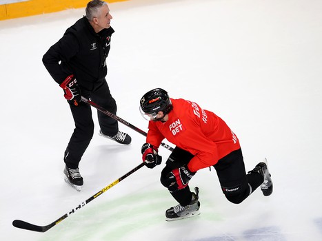 Раскатка «Авангарда» перед матчем с «Металлургом»