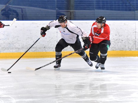 Тренировка перед игрой с "Медвешчаком"