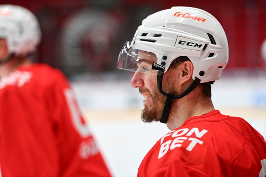 Раскатка «Авангарда» перед матчем в Балашихе