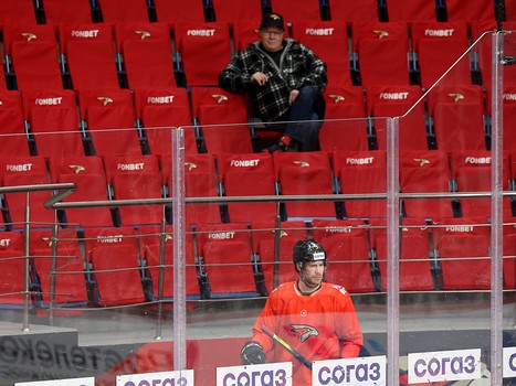 Раскатка «Авангарда» перед матчем с «Металлургом»