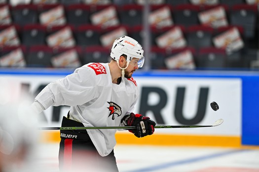 Раскатка «Авангарда» перед матчем в Магнитогорске