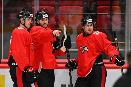 Раскатка «Авангарда» перед матчем с «Адмиралом»