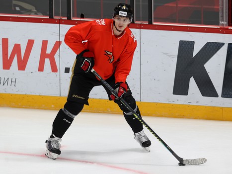 Тренировка «Авангарда» перед матчем с «Нефтехимиком»