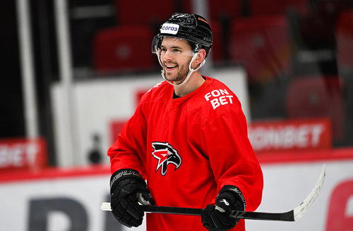 Тренировка «Авангарда» перед первым матчем серии с ЦСКА