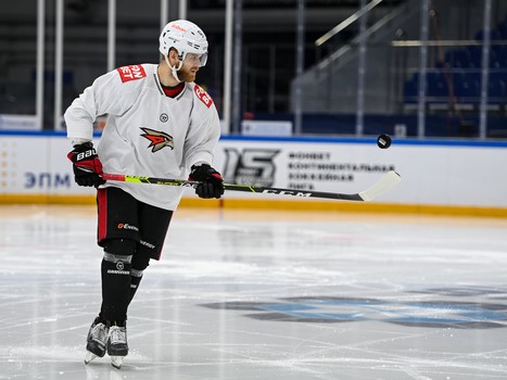 Тренировка «Авангарда» перед матчем в Новосибирске