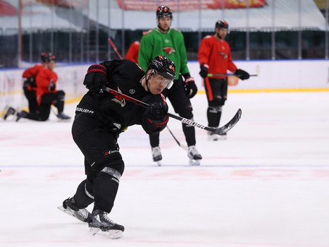 Тренировка «Авангарда» перед стартом турнира в Санкт-Петербурге