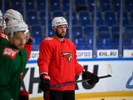 Тренировка «Авангарда» перед матчем в Нижнекамске