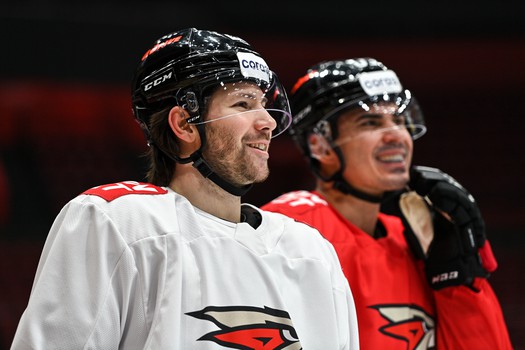 Раскатка «Авангарда» перед матчем с «Локомотивом»