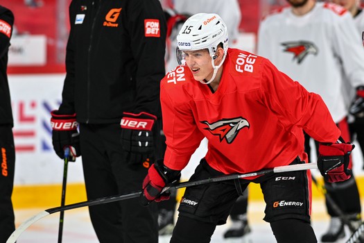 Раскатка «Авангарда» перед матчем в Екатеринбурге