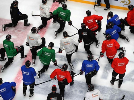 Раскатка «Авангарда» перед матчем с «Сибирью»