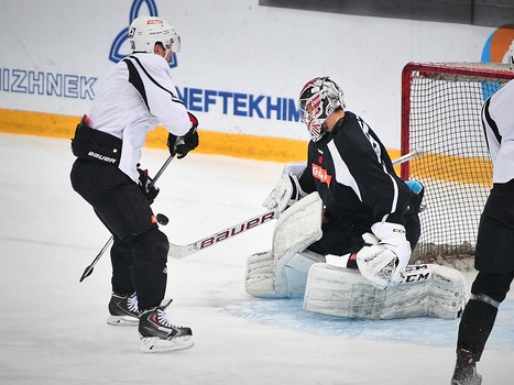 Раскатка "Авангарда" перед выездным матчем с "Нефтехимиком"