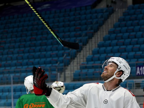 Тренировка «Авангарда» перед матчем в Нур-Султане