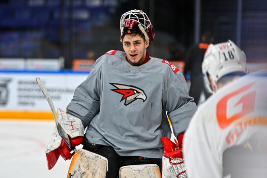 Тренировка «Авангарда» перед матчем в Казани