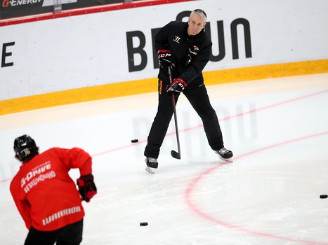 Раскатка «Авангарда» перед матчем с «Металлургом»