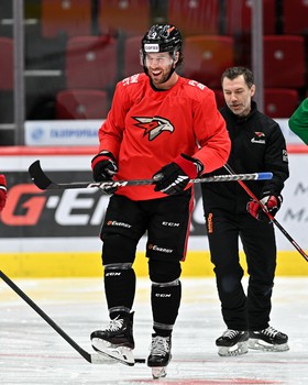 Раскатка «Авангарда» перед первым матчем серии с «Металлургом»