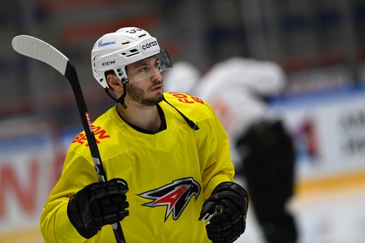 Тренировка «Авангарда» перед матчем в Хабаровске