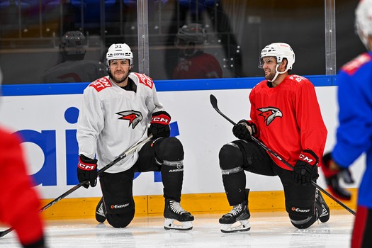 Тренировка «Авангарда» перед матчем в Новосибирске