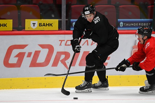 Тренировка «Авангарда» перед матчем с «Адмиралом»