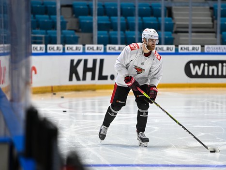 Раскатка «Авангарда» перед матчем в Нур-Султане