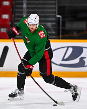 Раскатка «Авангарда» перед матчем в Череповце