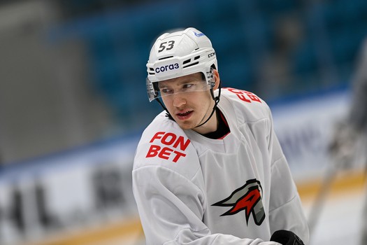 Раскатка «Авангарда» перед матчем в Астане