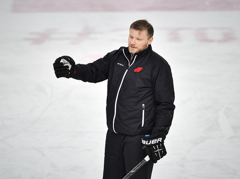 Раскатка "Авангарда" перед матчем со "Спартаком"