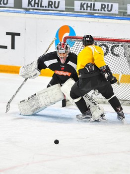 Раскатка "Авангарда" перед матчем с "Адмиралом"