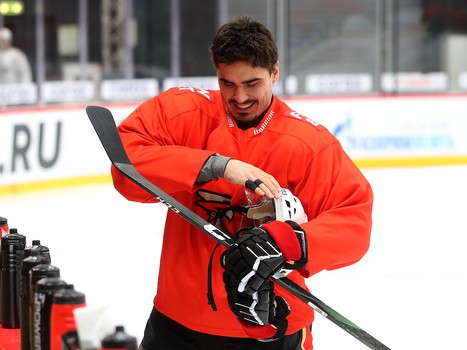 Тренировка «Авангарда» перед вылетом в Череповец