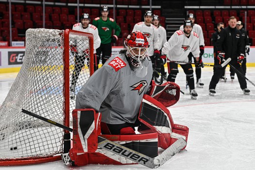 Раскатка «Авангарда» перед матчем с «Барысом»