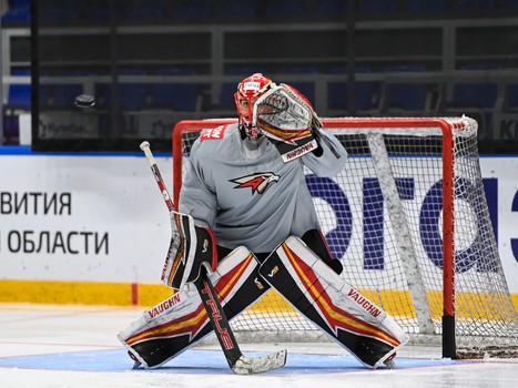 Раскатка «Авангарда» перед матчем в Нижнем Новгороде