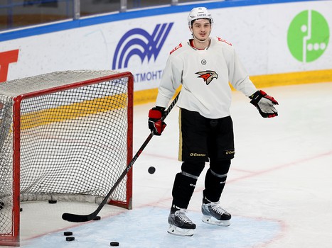 Тренировка «Авангарда» перед пятым матчем серии в Магнитогорске