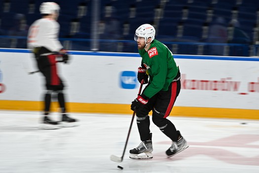 Раскатка «Авангарда» перед матчем в Ярославле