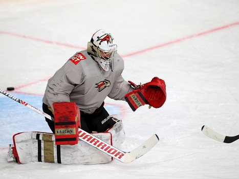 Раскатка «Авангарда» перед матчем в Череповце