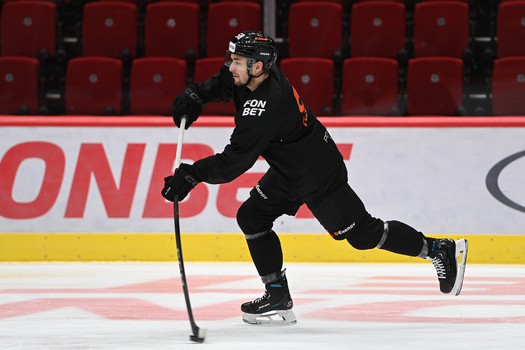 Раскатка «Авангарда» перед матчем с «Адмиралом»