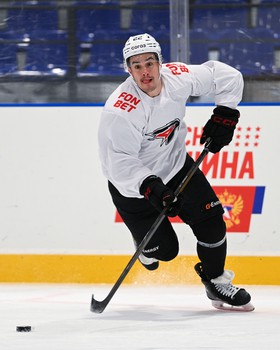 Тренировка «Авангарда» перед матчем в Новосибирске