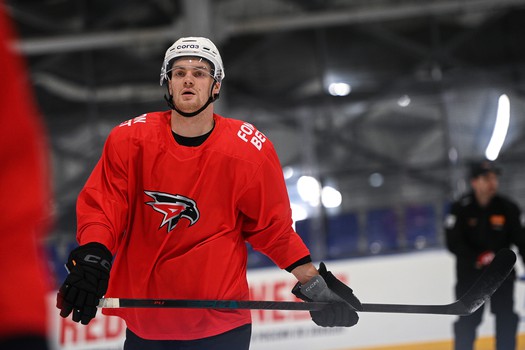 Тренировка «Авангарда» перед матчем в Новосибирске