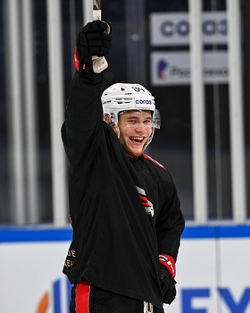 Тренировка «Авангарда» перед матчем в Новосибирске