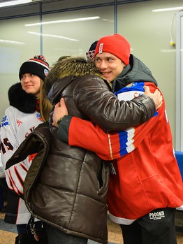 Встреча серебряного призера МЧМ-2016 Артура Лауты в аэропорту