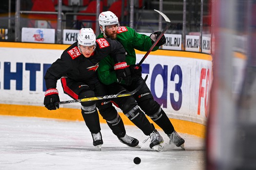 Раскатка «Авангарда» перед матчем в Череповце