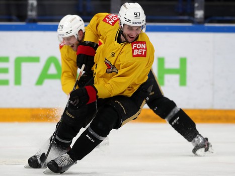 Тренировка «Авангарда» перед вторым матчем серии в Магнитогорске